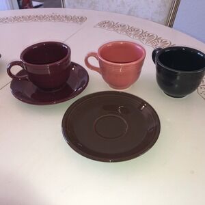5 ASSORTED FIESTAWARE Coffee - Multiple  Colors